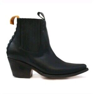 PS Kaufman 1001 Freeway Chelsea Ankle Booties Sigil Black Studded Womens Sz 5.5